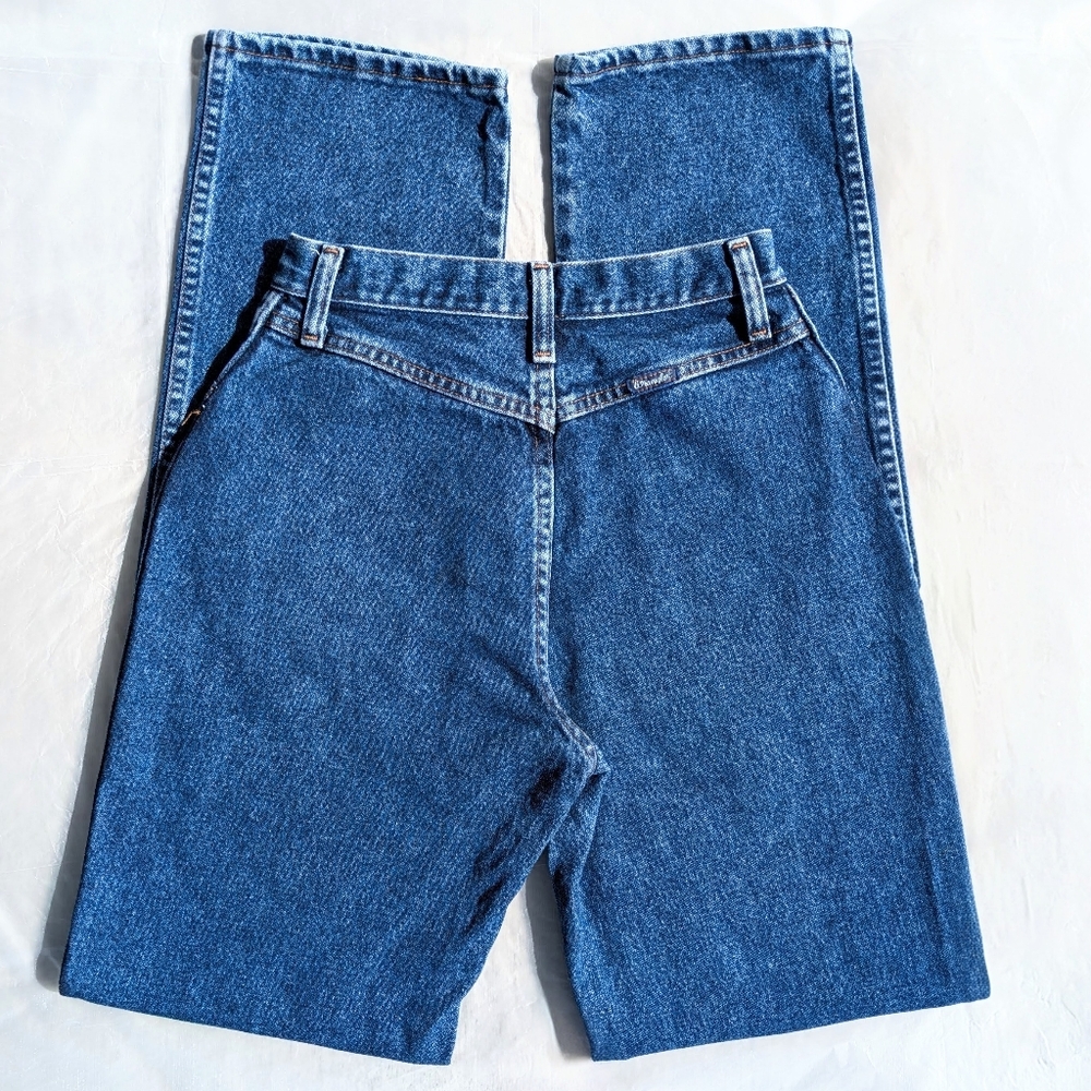 USA Vintage Wrangler Bareback Jeans High Rise Straight Leg Wedgie Western Rodeo